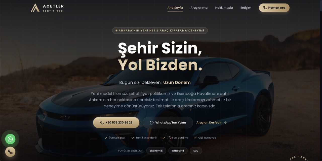 Anteprima del sito Acetler Rent A Car